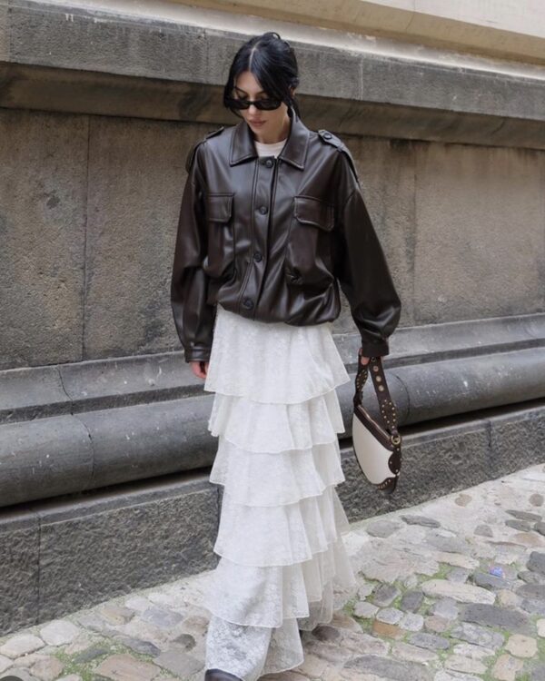 Bomber VICOLO ecopelle, MORO