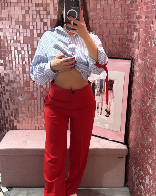 Pantalone VICOLO a palazzo in viscosa, VARI COLORI