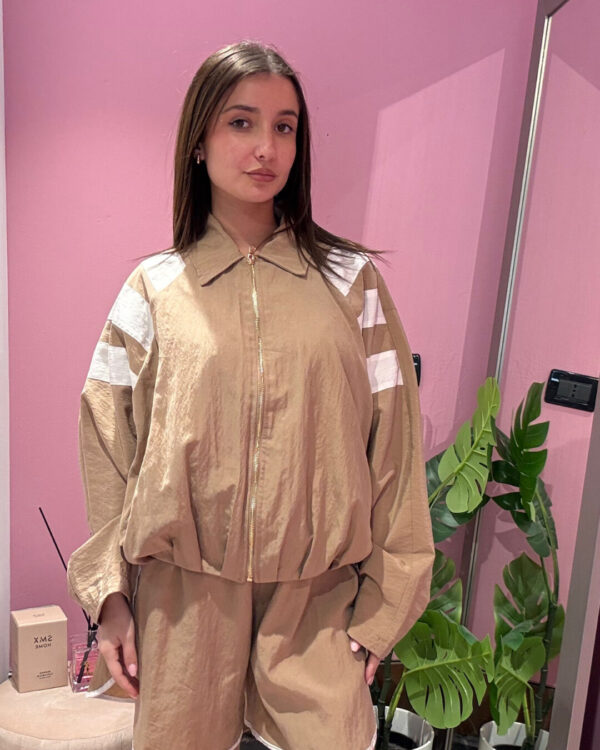 Bomber VICOLO in tela leggera, BISCOTTO BURRO