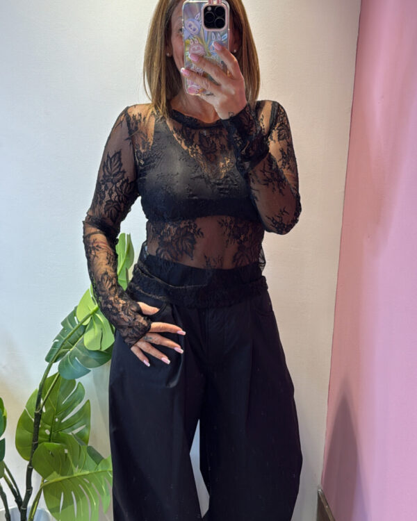 Maglia VICOLO in pizzo a manicotto, VARI COLORI