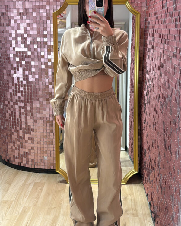 Pantalone SUSYMIX con bande laterali, CAMMELLO