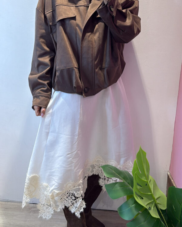 Bomber MOTEL in ecopelle scamosciata, MORO