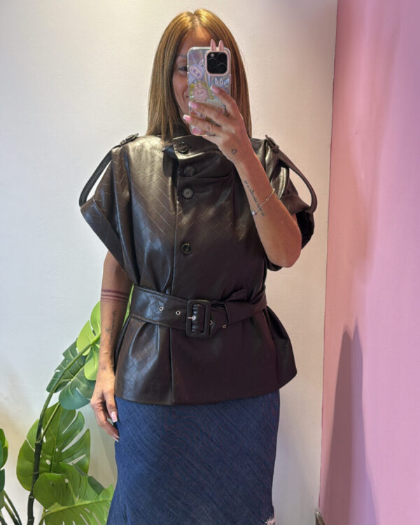 Trench MOTEL in ecopelle intrecciata