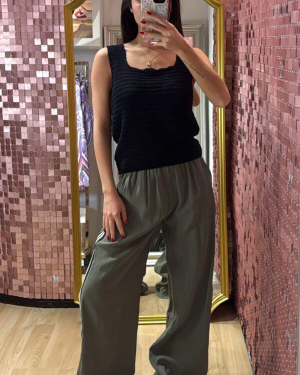 Pantalone SUSYMIX con bande laterali in tela leggera, VERDE MILITARE