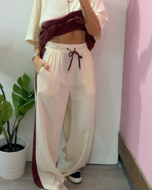 Pantalone MOTEL con banda, tela leggerissima, VARI COLORI