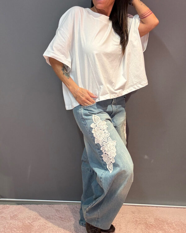 Jeans MOTEL con dettagli macramè mod. BARREL