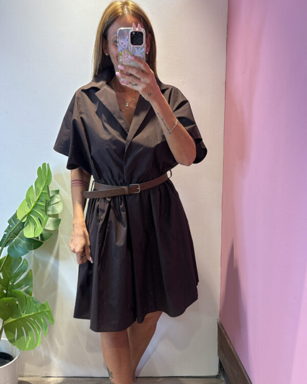 Abito VICOLO a V con cinturina , VARI COLORI