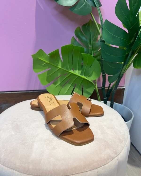 Ciabattina ATTIKA in pelle, CUOIO