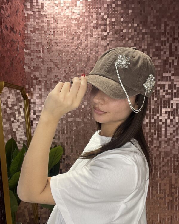 Cappello SUSYMIX con frontino & spilla gioiello rimovibile, VARI COLORI