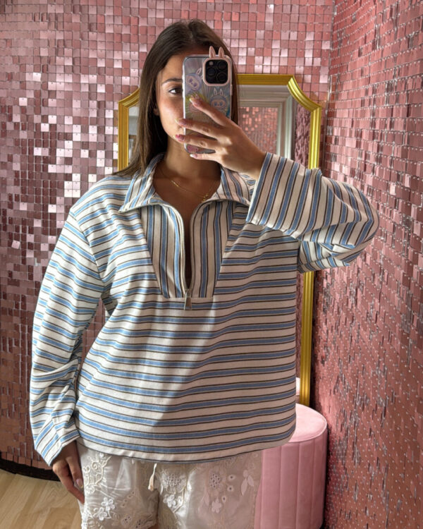 Maglia / Polo PHILIA LOFT a righe con zip