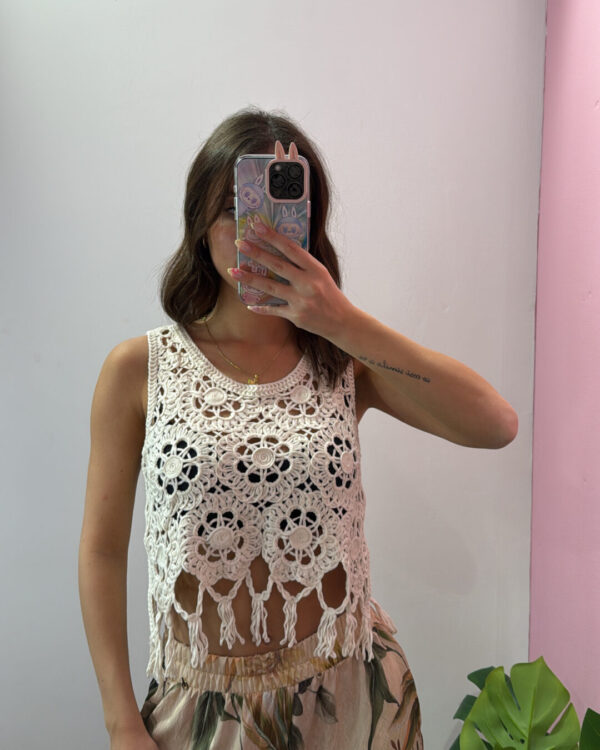 Top PHILIA LOFT in macramè