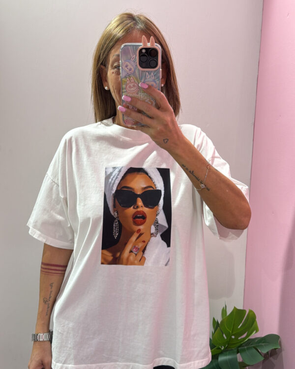 T-shirt Over VICOLO con stampa plastificata