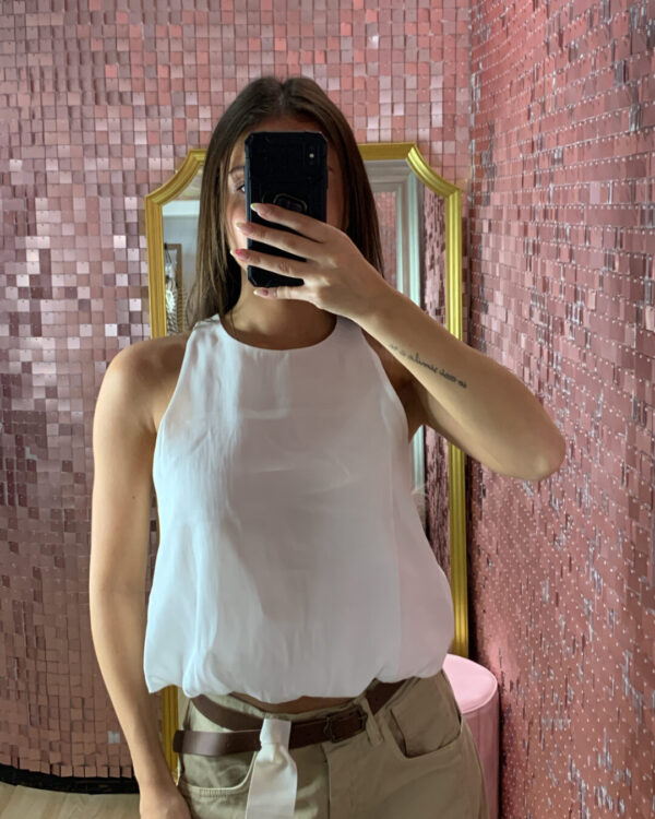 Top PHILIA LOFT elasticizzato sul fondo
