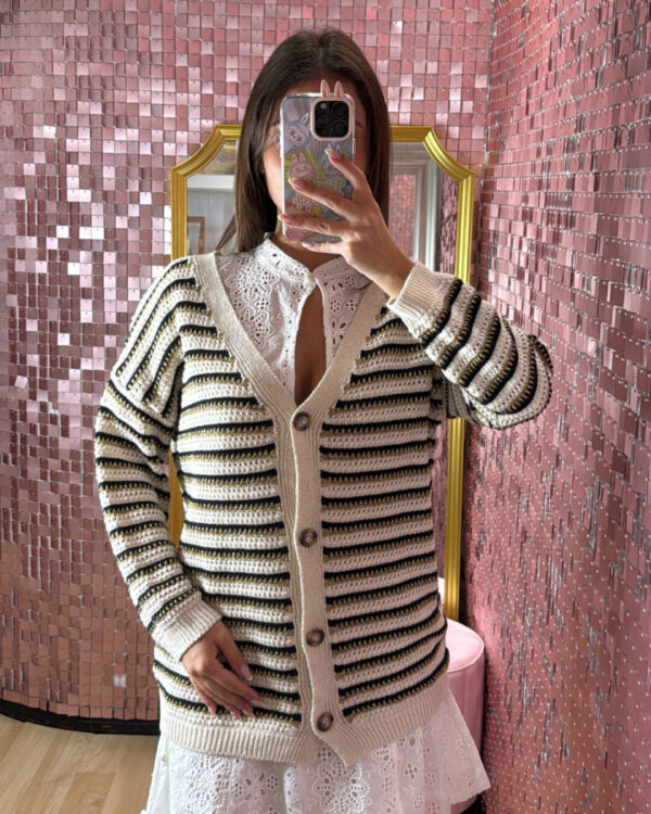 Cardigan PHILIA LOFT a righe con lurex