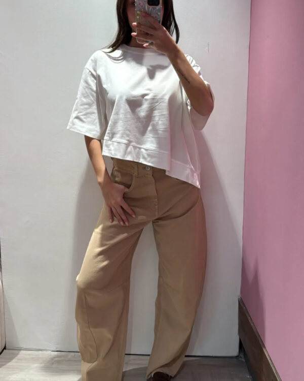 T-shirt crop VICOLO asimmetrica, VARI COLORI