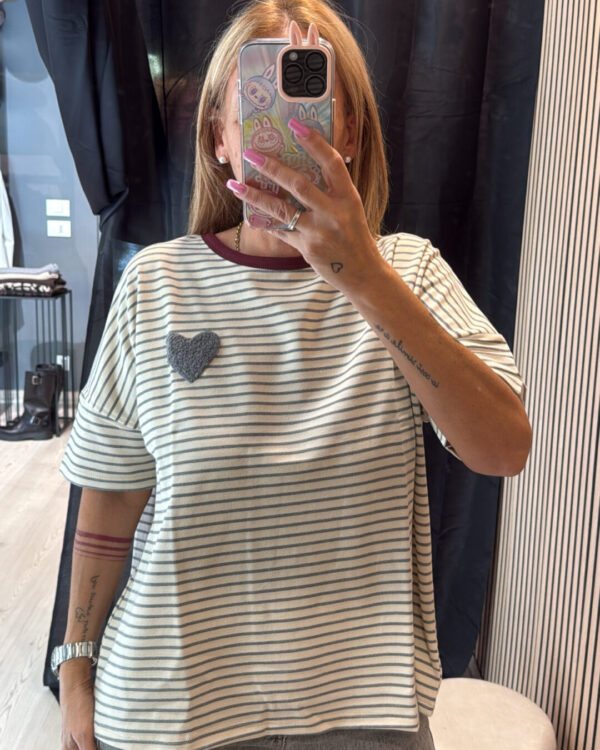 T-shirt SUSYMIX a righe modello a scatoletta, VARI COLORI