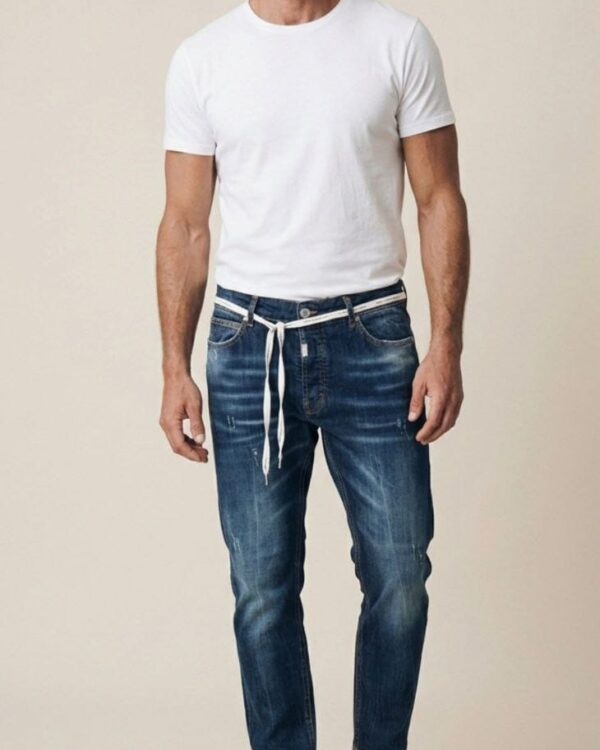 Jeans TAKESHY KURO con laccio logato