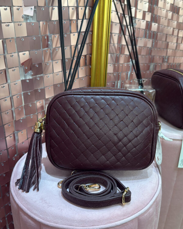 Borsa SUSYMIX intrecciata in pelle, VARI COLORI