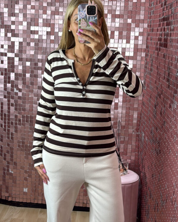 T-shirt SUSYMIX rigata con bottincini, VARI COLORI