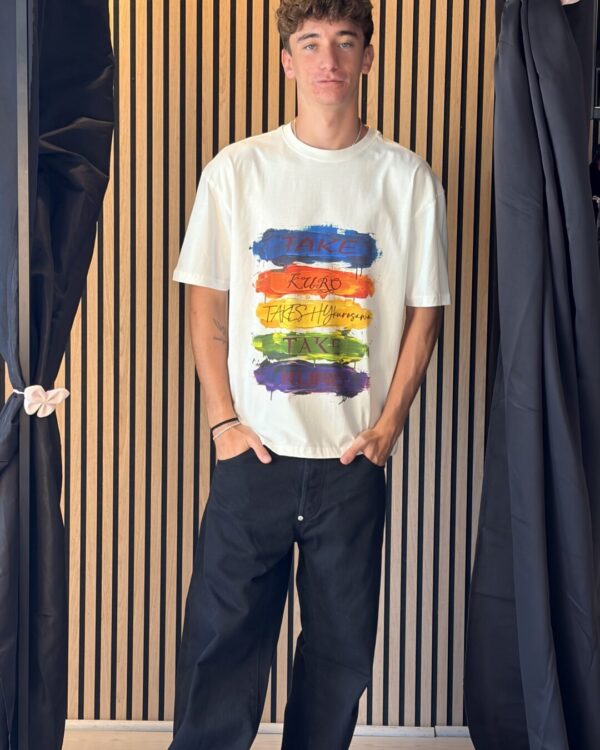 T-shirt TAKESHY KUROSAWA con stampa, BIANCO (unisex)