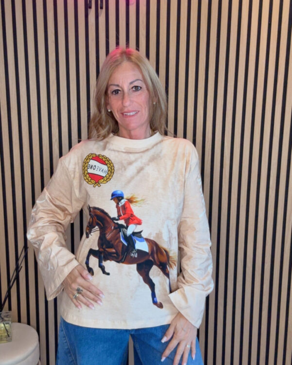 T-shirt HAVEONE maniche a campana & stampa frontale