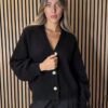 Cardigan HAVEONE a V con bottoni gioiello - foto 4