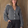 Cardigan HAVEONE a V con bottoni gioiello - foto 3