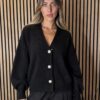 Cardigan HAVEONE a V con bottoni gioiello