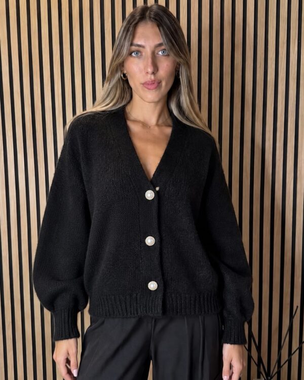 Cardigan HAVEONE a V con bottoni gioiello