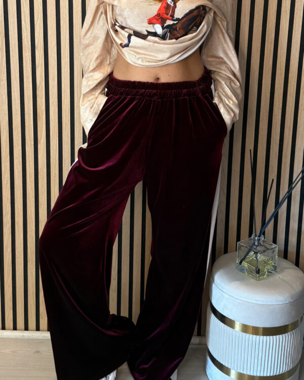 Pantalone MOTEL in ciniglia elasticizzato in vita