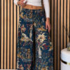 Pantalone HAVEONE con fantasia Cina (color petrolio)