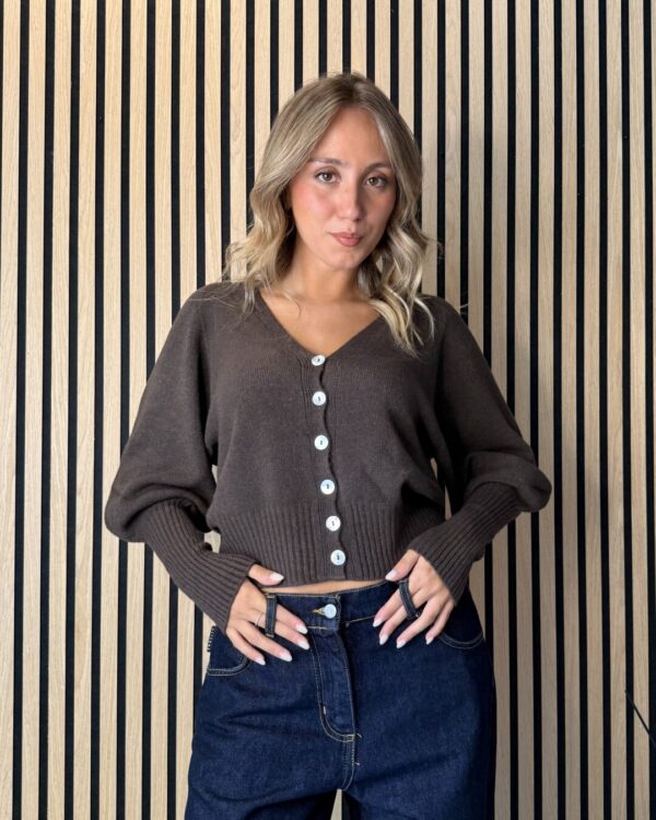 Cardigan HAVEONE con manica palloncino