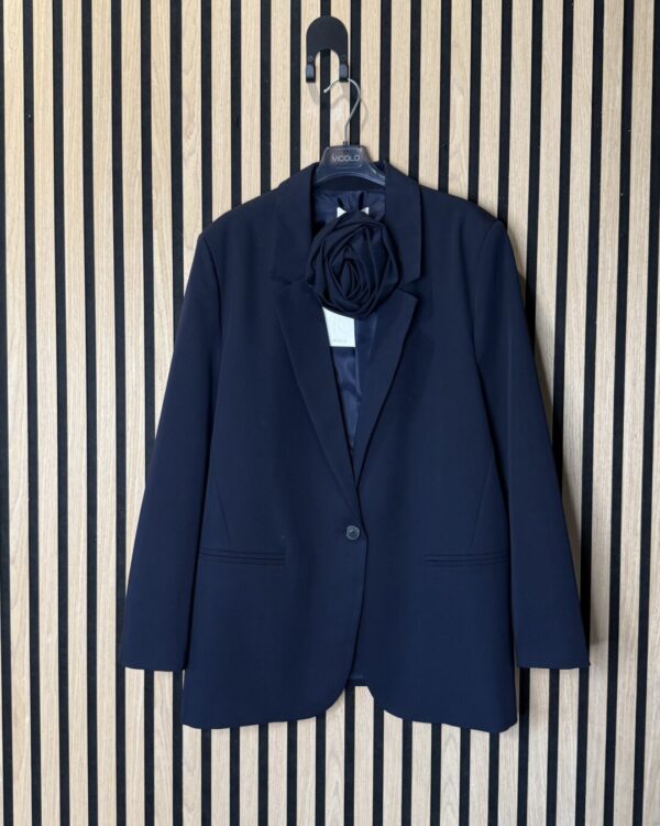 Blazer Over VICOLO con spilla, BLU