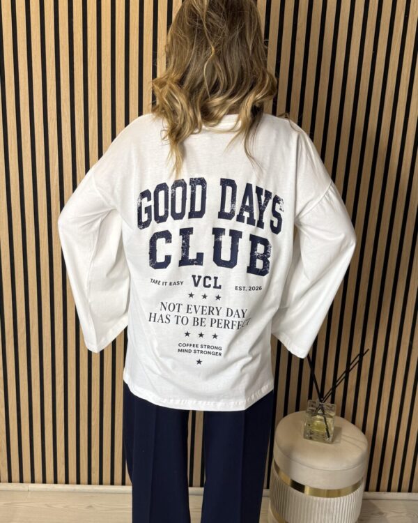 T-shirt Over VICOLO  con stampa "good days club" , BLU