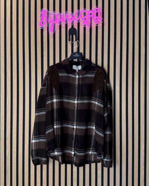 Camicia COLLISION in panno con inserti in pizzo