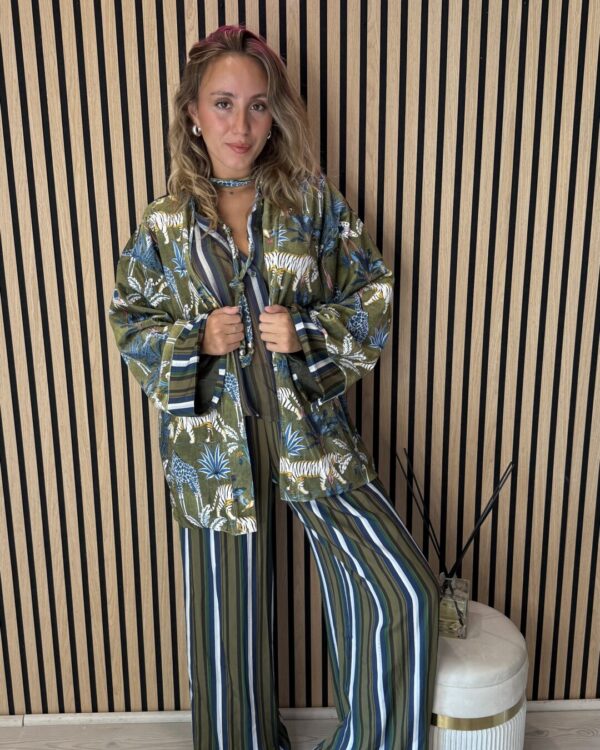 Kimono HAVEONE con fantasia jungle