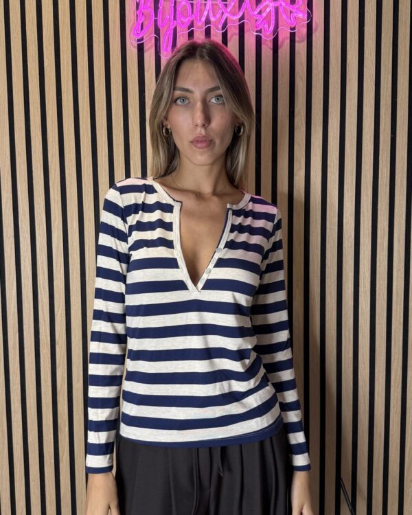 T-shirt SUSYMIX rigata con bottincini, VARI COLORI