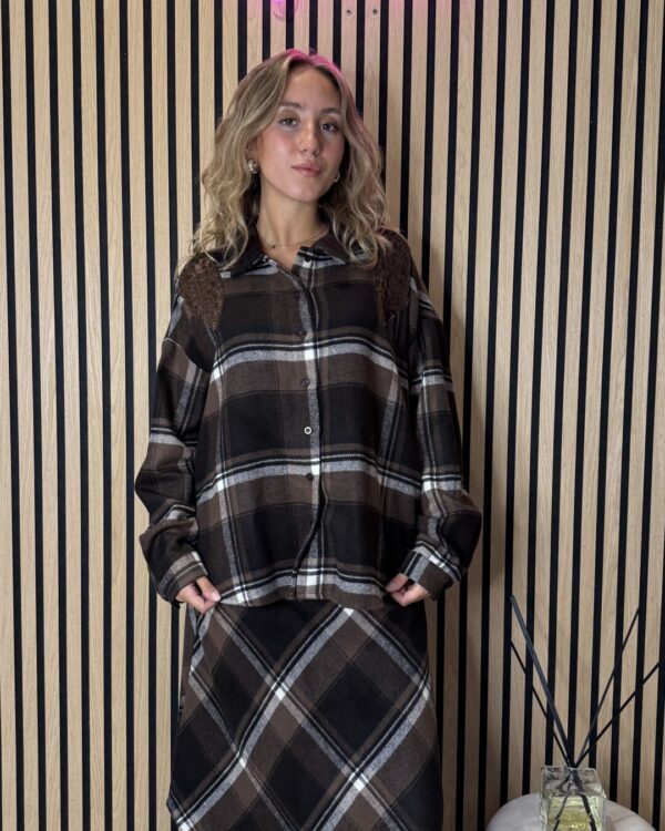 Camicia COLLISION in panno & inserti in pizzo