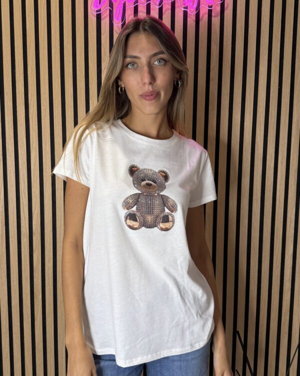 T-shirt VICOLO ORSETTO strass