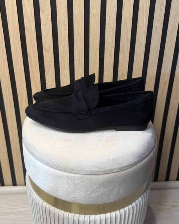 Mocassino SUSYMIX in eco camoscio , NERO