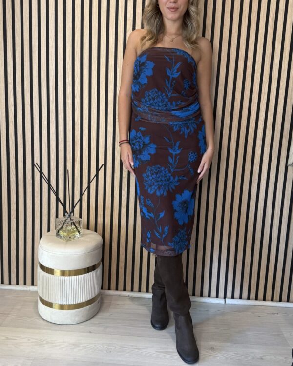 Longuette / abito HAVEONE in tulle con fantasia fiori