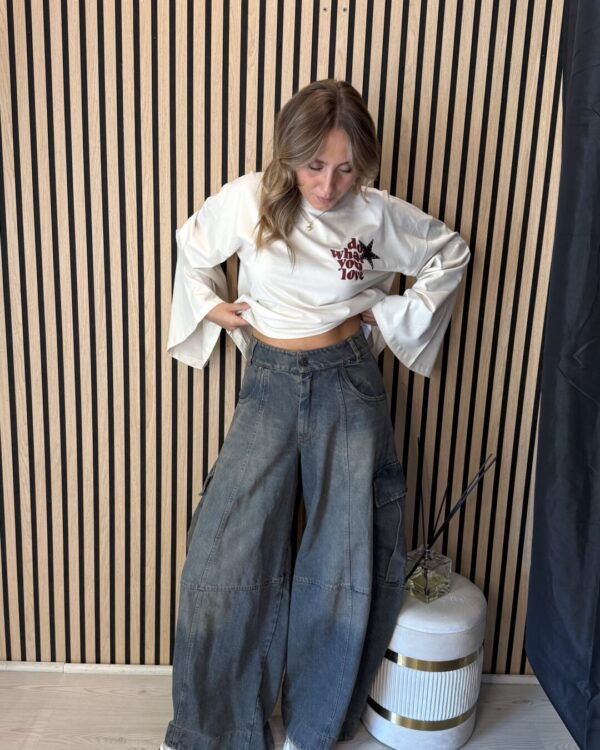 Jeans PHILIA LOFT cargo effetto sabbiato