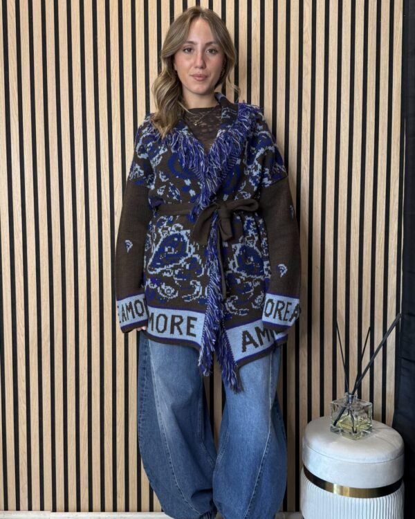 Cardigan VICOLO con scritta AMORE