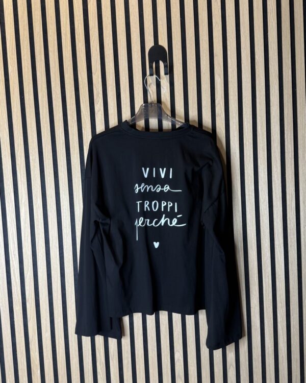 T-shirt VICOLO con manica a campana, NERO