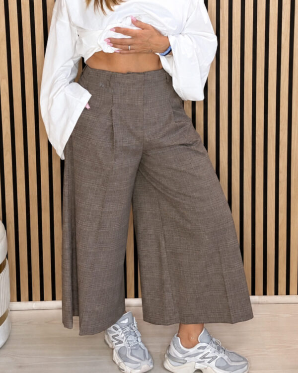 Pantalone / Bermuda DIXIE cropped ampio in flanella